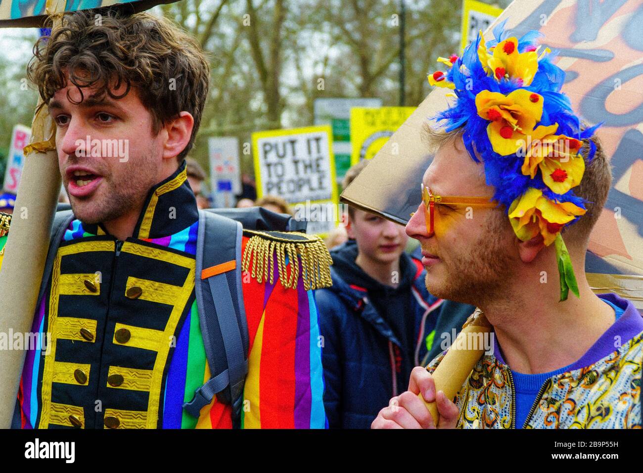 Manifestation du Brexit à Londres le 23/03/2019. La campagne "faites-la au peuple" dit que plus d'un million de personnes ont rejoint la marche. Banque D'Images