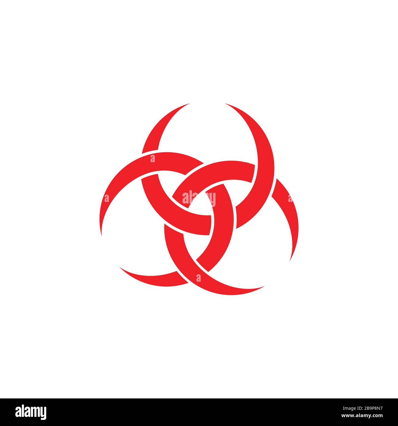courbes liées rouge danger décoration logo vecteur Illustration de Vecteur