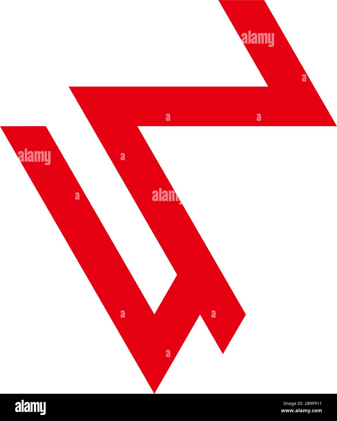 lettre abstraite vn simple ligne géométrique logo vecteur Illustration de Vecteur