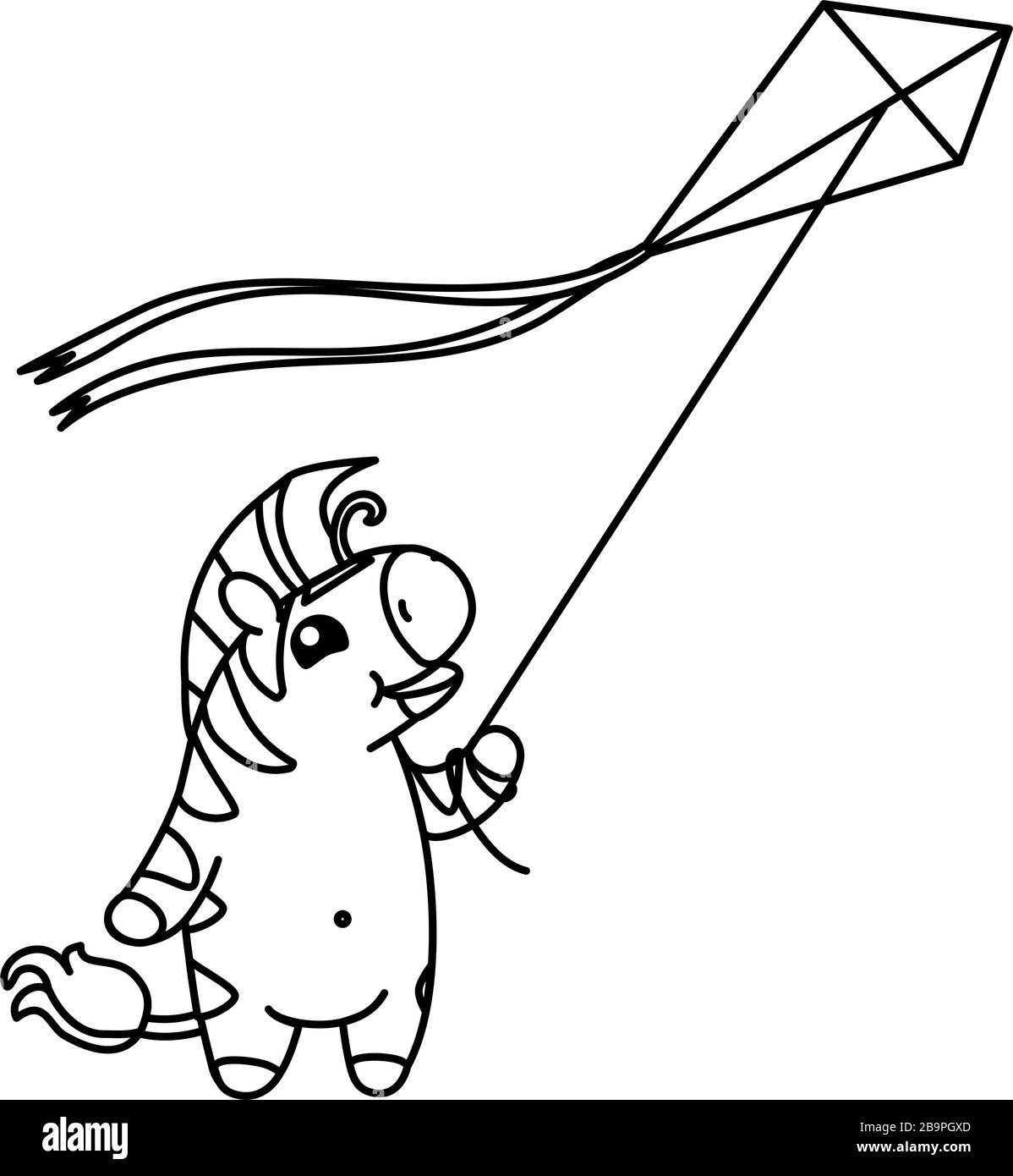 Vector Mignon Bebe Zebre Enfants Page De Livre De Coloriage Image Vectorielle Stock Alamy