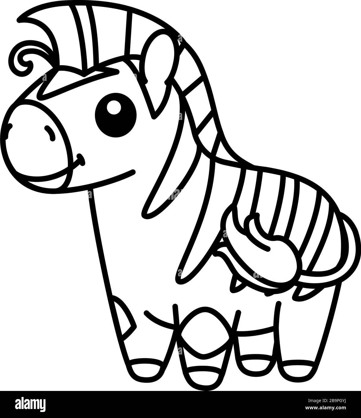 Vector Mignon Bebe Zebre Enfants Page De Livre De Coloriage Image Vectorielle Stock Alamy