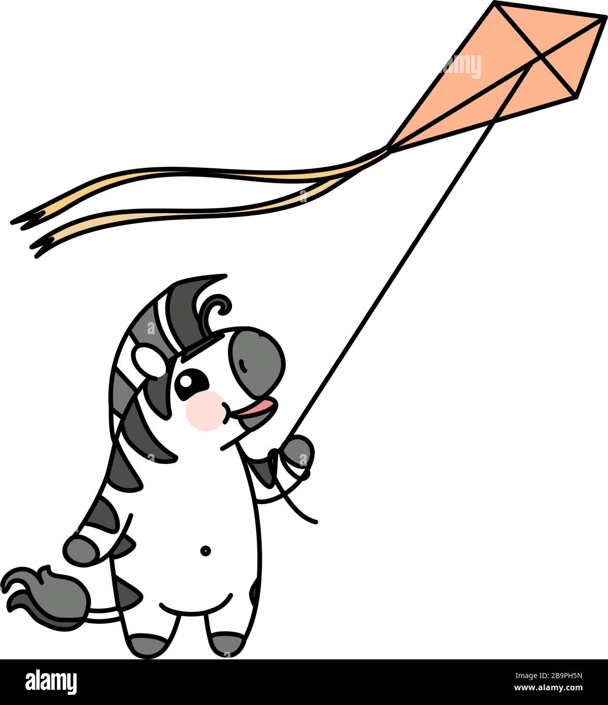 zèbre de bébé à rayures et motif vector sandi. animal mignon Illustration de Vecteur