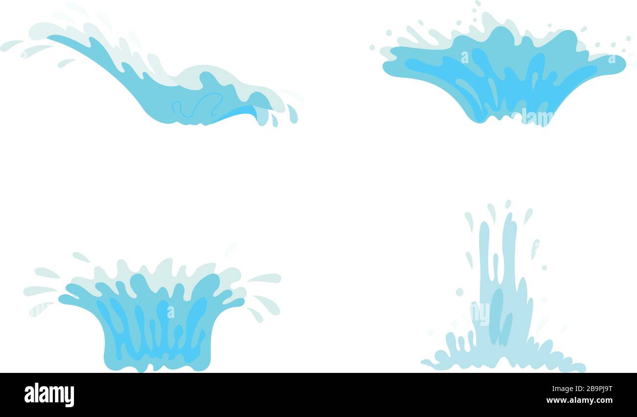 vagues de la mer vectorielles. Élément d'eau marine de l'océan Illustration de Vecteur