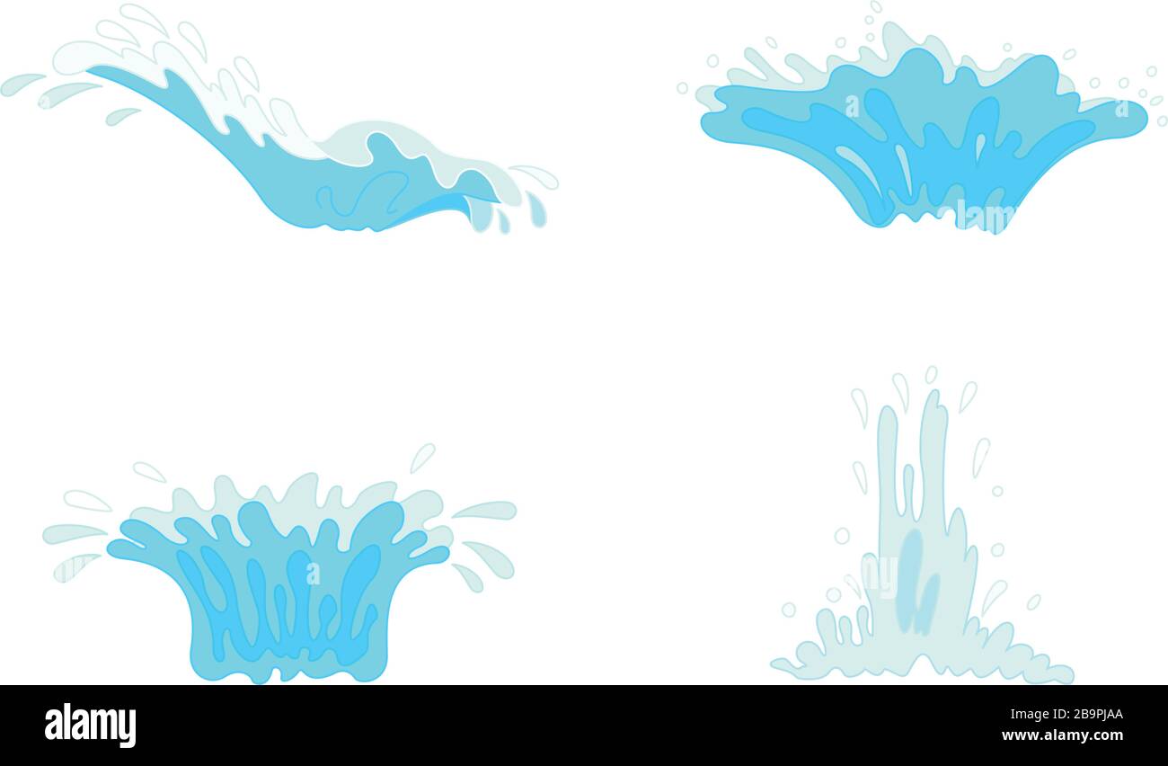 vagues de la mer vectorielles. Élément d'eau marine de l'océan Illustration de Vecteur