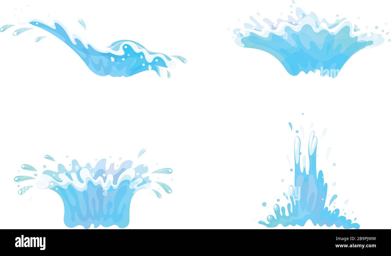 vagues de la mer vectorielles. Élément d'eau marine de l'océan Illustration de Vecteur