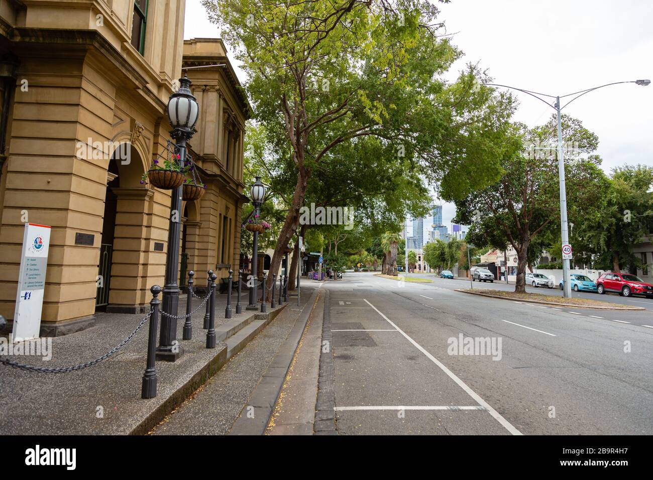 Melbourne, Australie, 25 mars 2020. Les rues du port de Melbourne sont vides car la pandémie COVID-19 frappe Melbourne, Australie. Crédit: Dave Hemaison/Alay Live News Banque D'Images