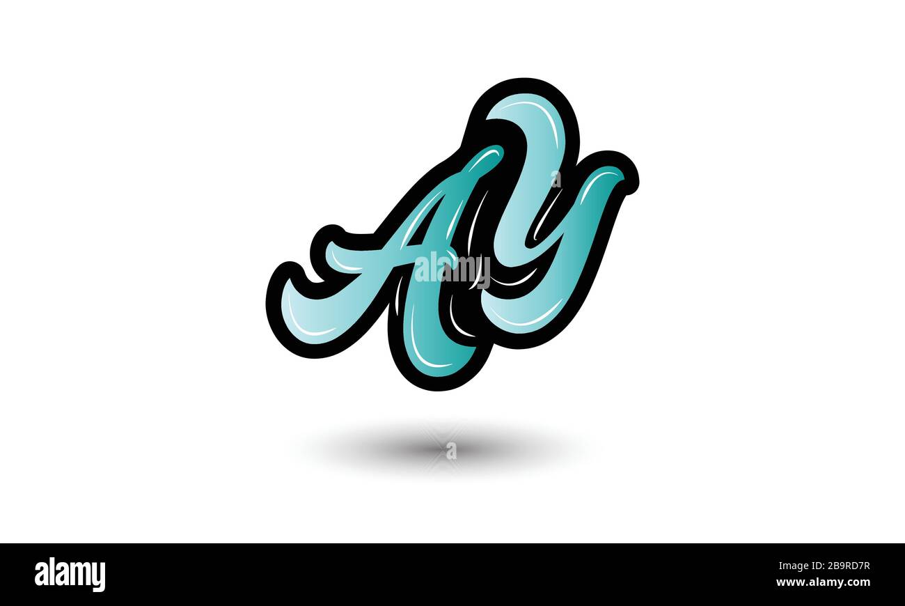 Logo Initial Ay Letter Avec Modèle Vectoriel De Typographie Commerciale Moderne Créative. Design Du Logo Creative Abstract Letter Ay Illustration de Vecteur
