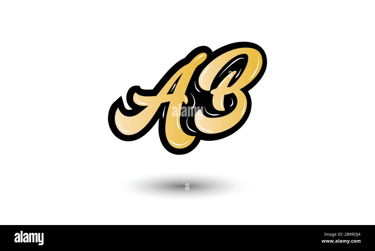 Illustration vectorielle de modèle de conception de logo initial en lettres majuscules AB BA Illustration de Vecteur
