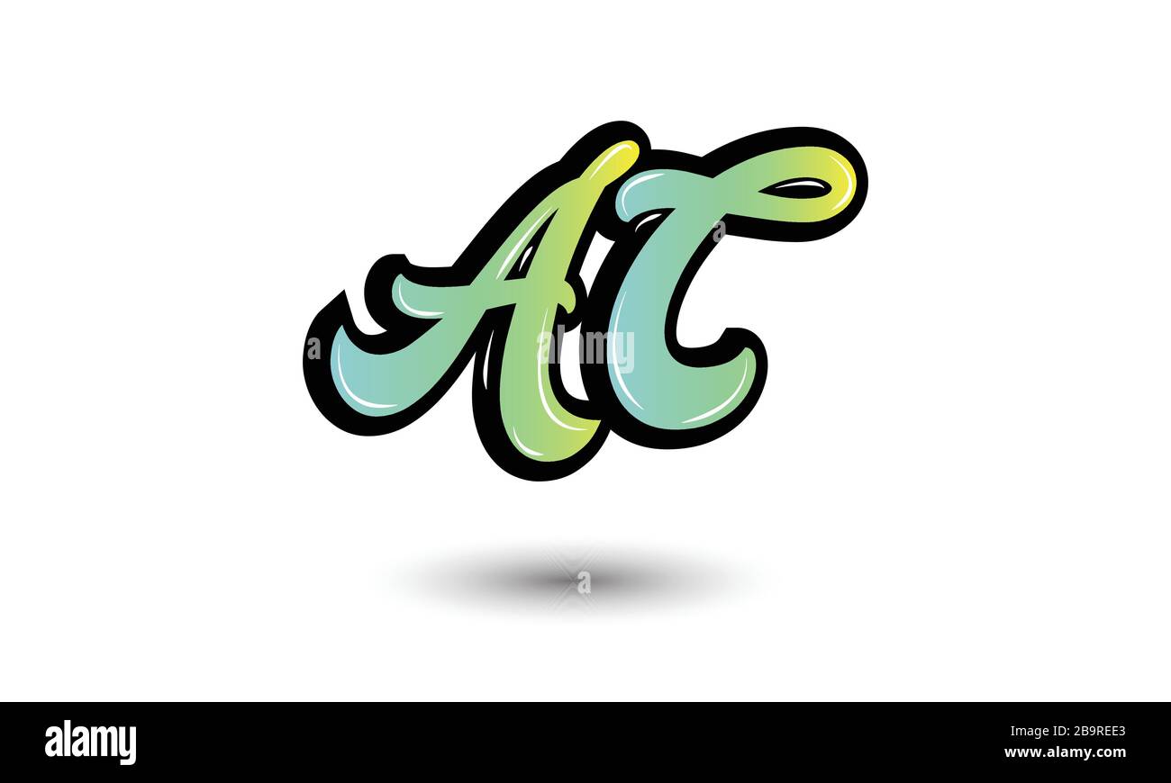 AC, CA Letter logo Design avec typographie moderne et créative à la mode Illustration de Vecteur