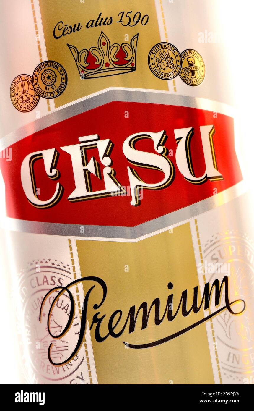 Bière CAN - bière Premium CESU (5,2% - Lettonie) Banque D'Images