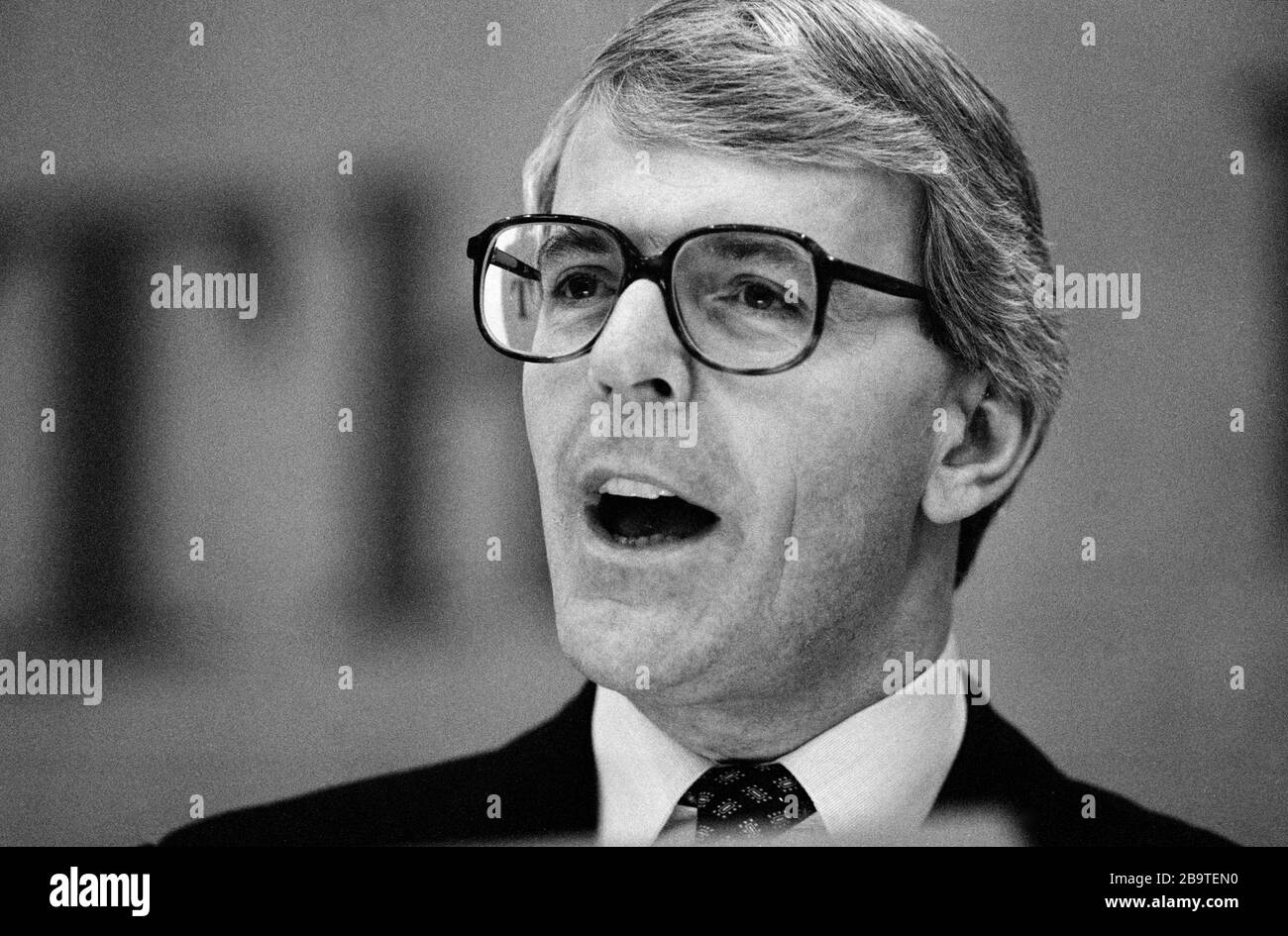 Sir John Major, ancien Premier ministre du Parti conservateur du Royaume-Uni. Banque D'Images