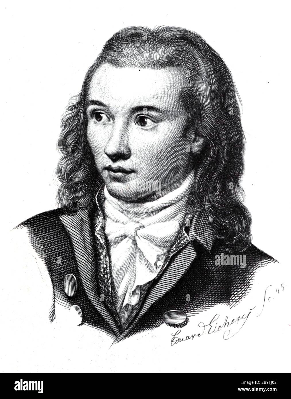 NOVALIS (1772-1801) nom de plume du poète et minéralogiste allemand Georg von Hardenberg Banque D'Images