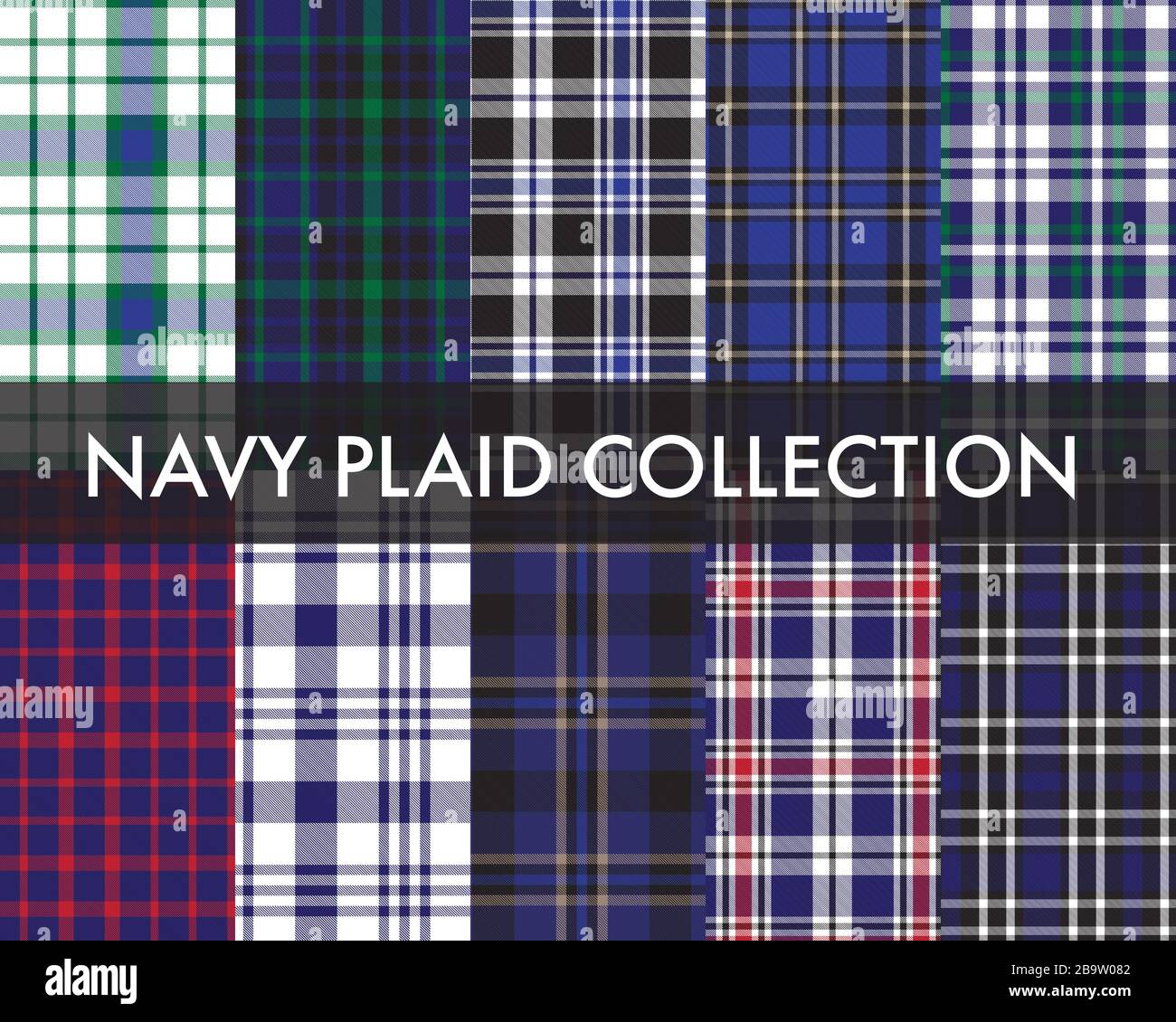 Bleu marine Plaid, damier, tartan modèle sans couture adapté aux textiles de mode et aux graphiques Illustration de Vecteur