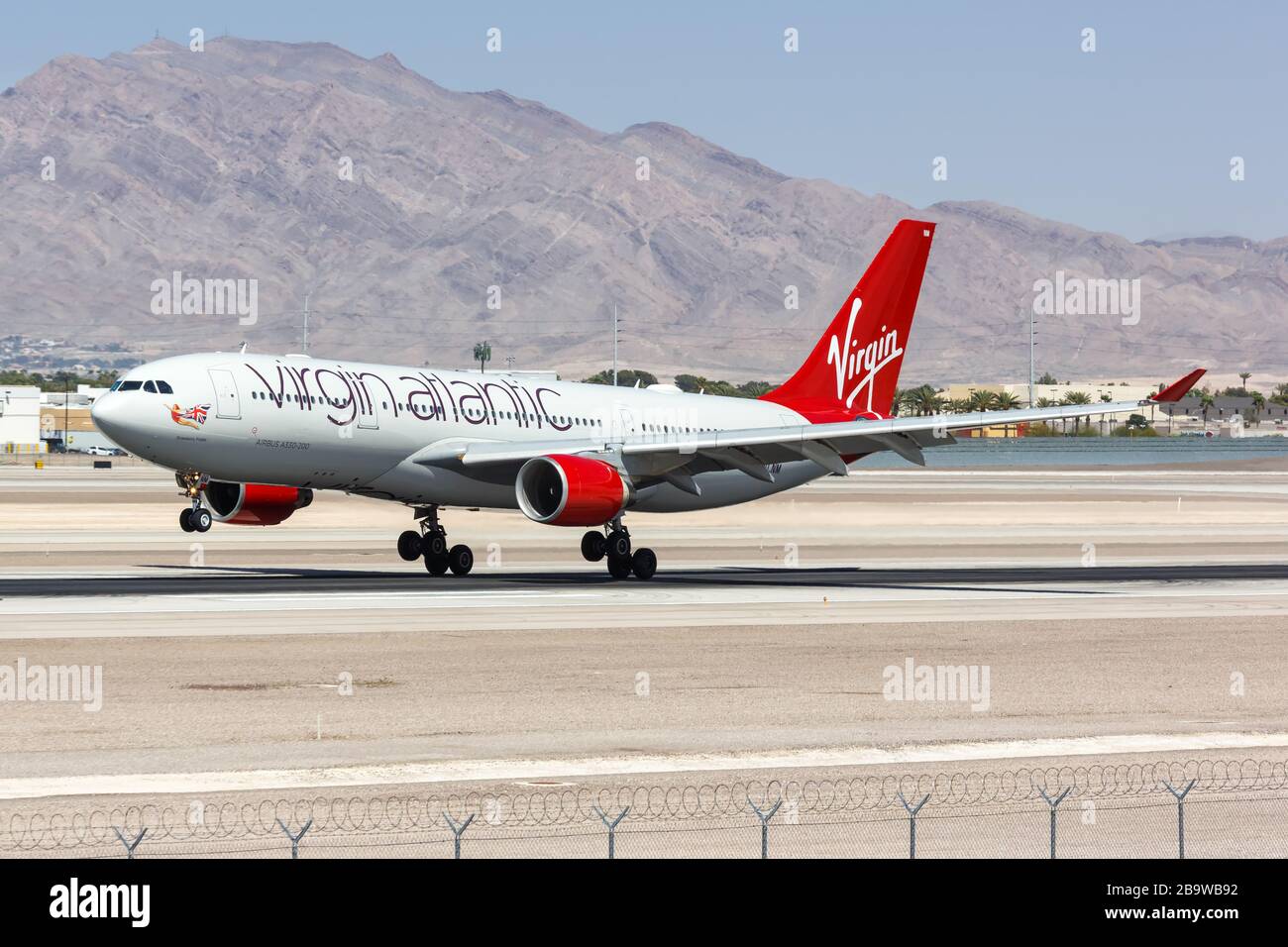 Las Vegas, Nevada – 9 avril 2019 : avion Airbus A330-200 de Virgin Atlantic Airways à l'aéroport de Las Vegas (LAS) au Nevada. Airbus est une compagnie aérienne européenne Banque D'Images