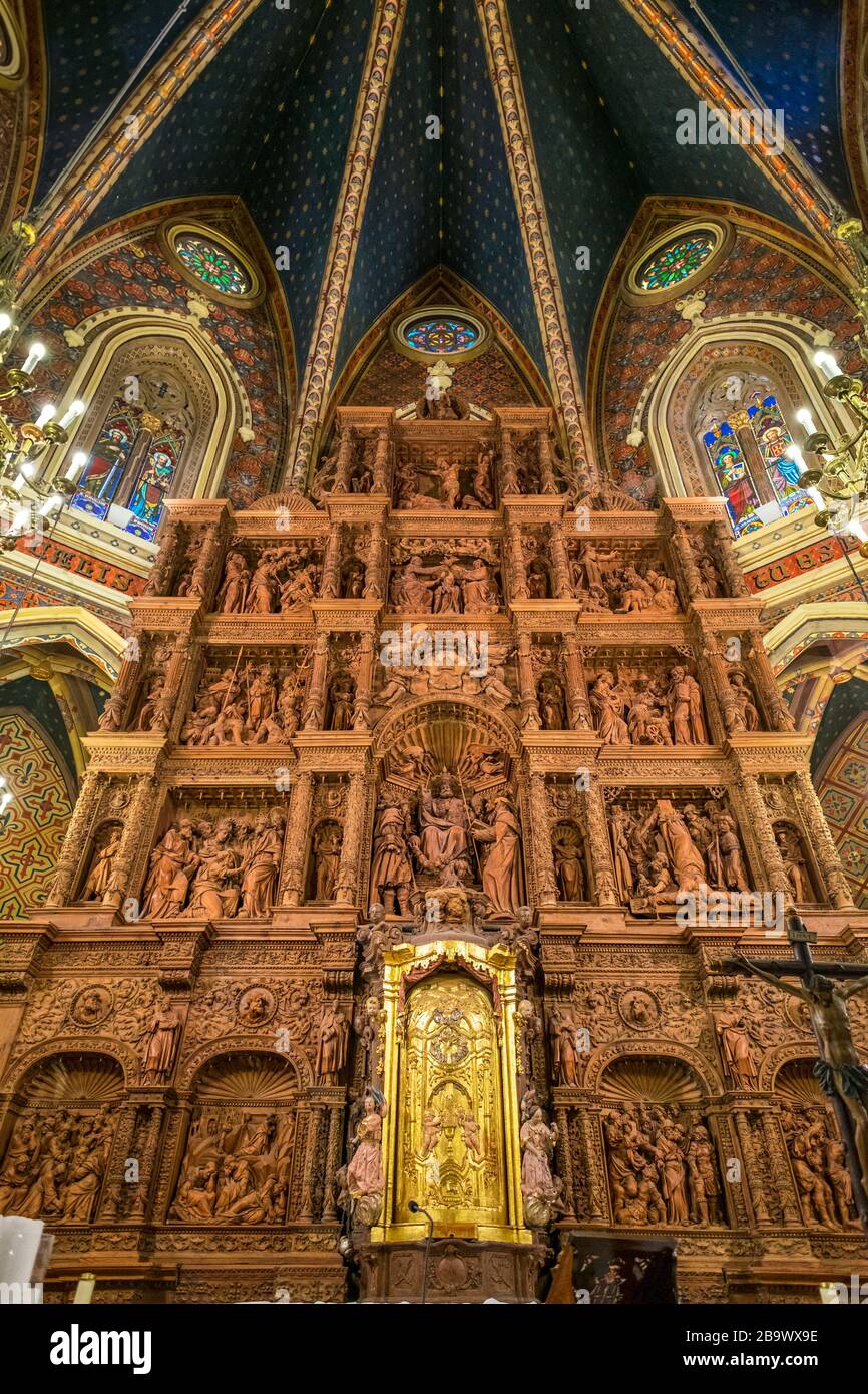 Église mudéjar de San Pedro. xvie siècle. Mausoleo de Los amantes. Teruel, Aragon, Espagne Banque D'Images