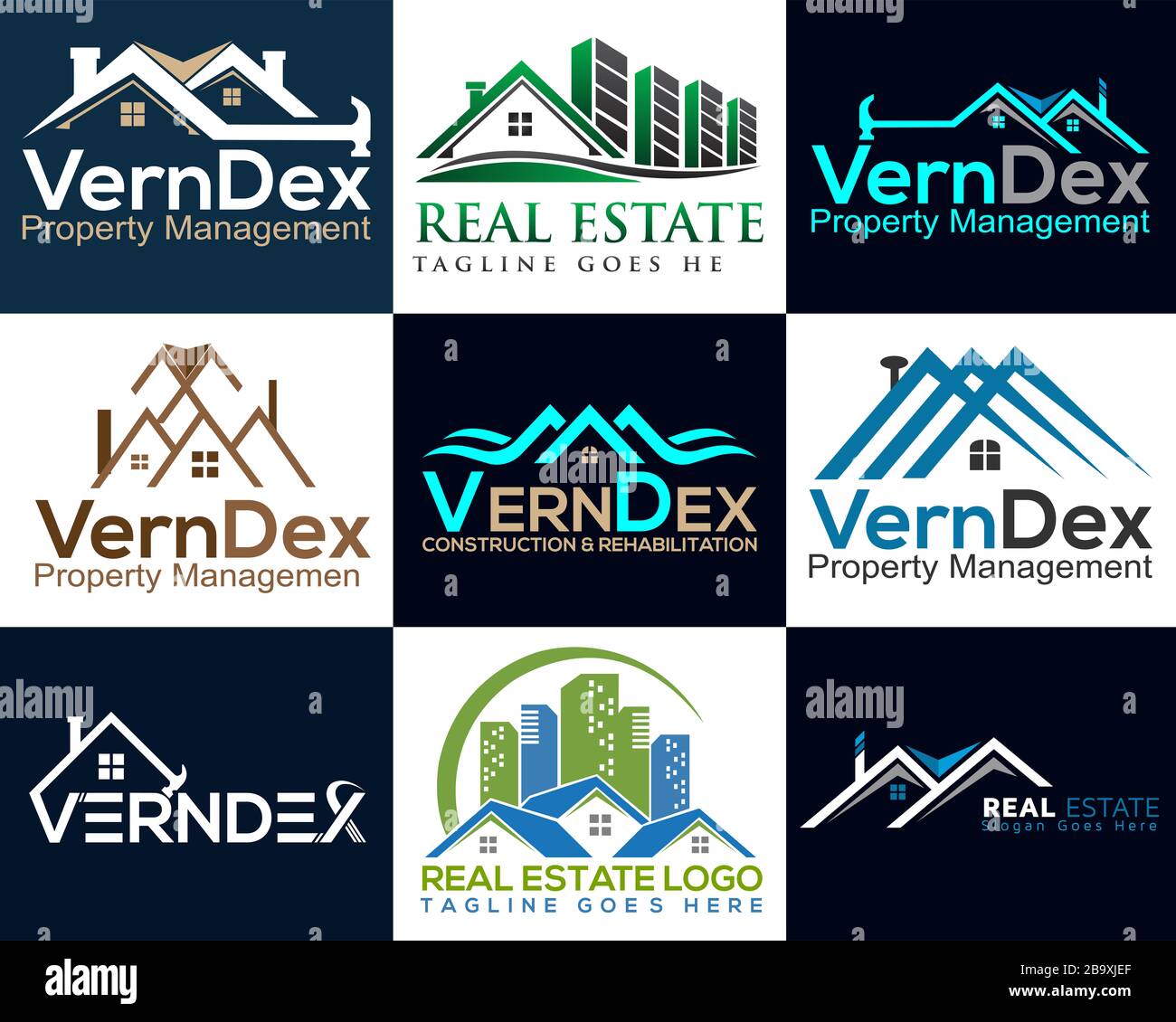 Logo de l'ensemble immobilier Banque D'Images