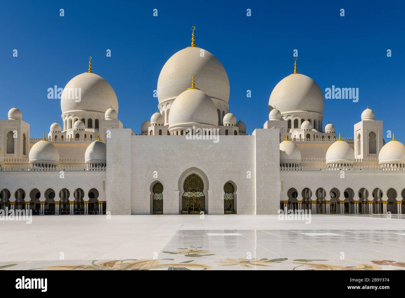 Emirats arabes Unis. Abu Dhabi. Grande Mosquée Sheikh Zayed Banque D'Images