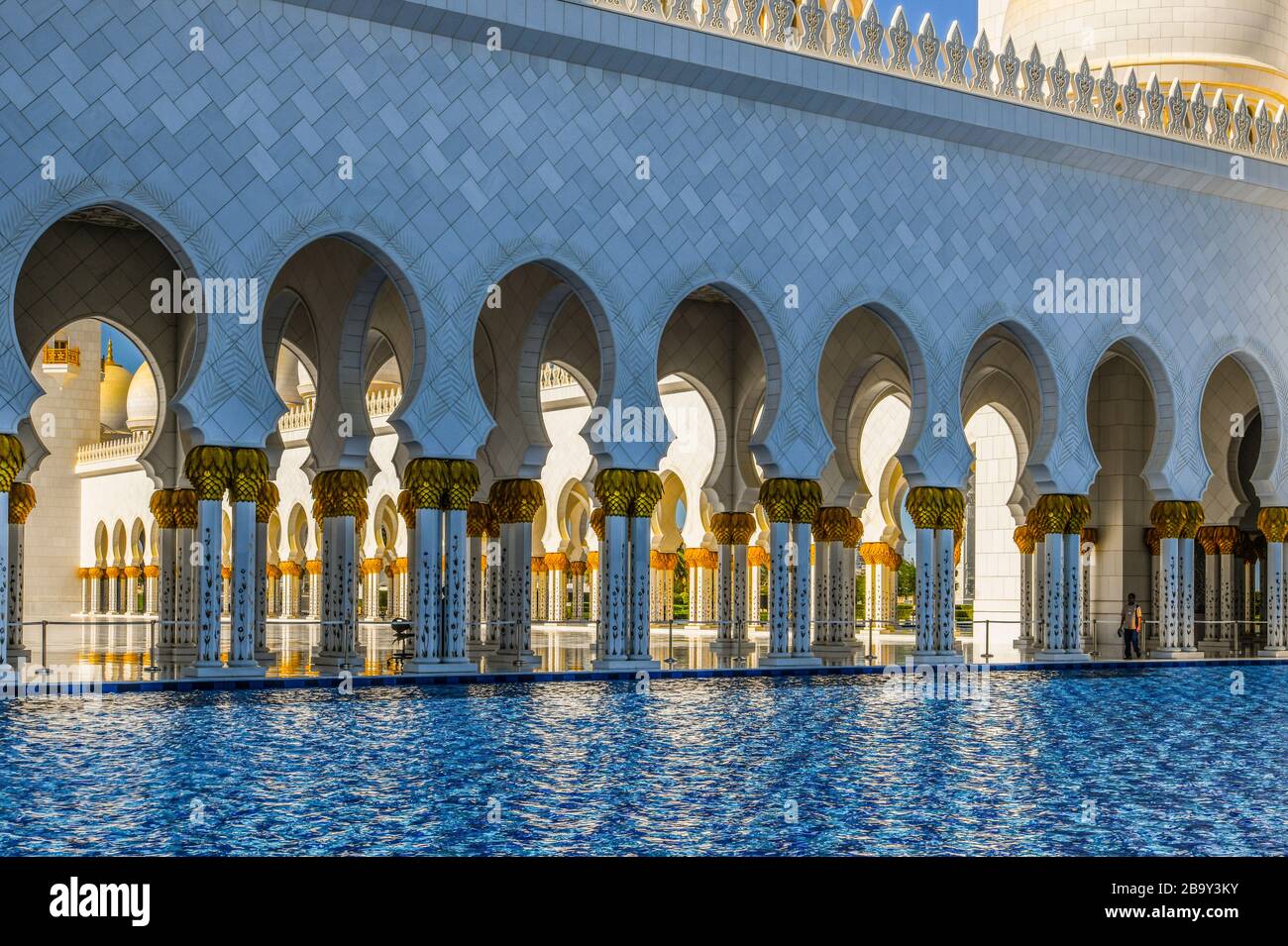 Emirats arabes Unis. Abu Dhabi. Grande Mosquée Sheikh Zayed Banque D'Images