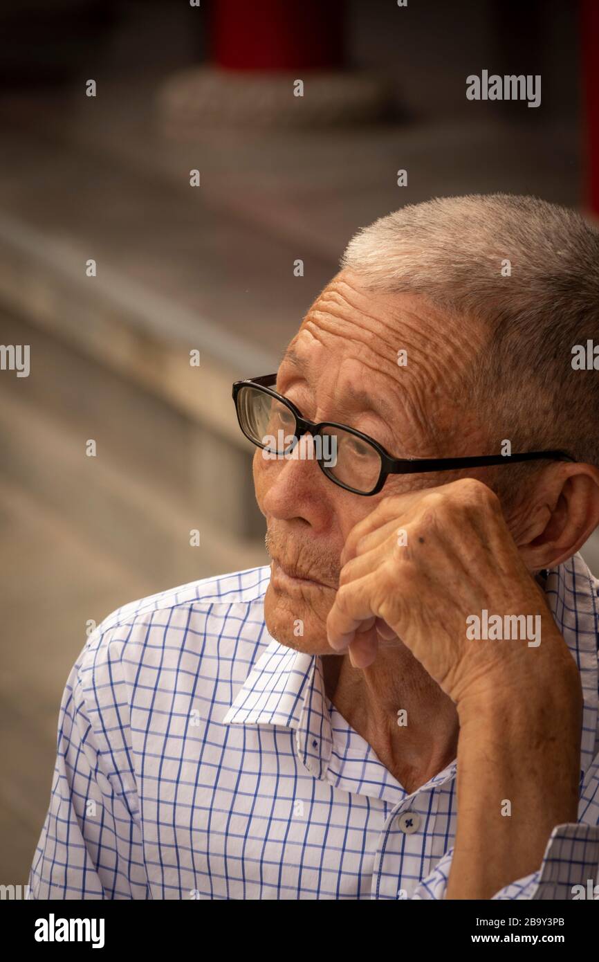 Vieil homme,Xian, Chine Banque D'Images