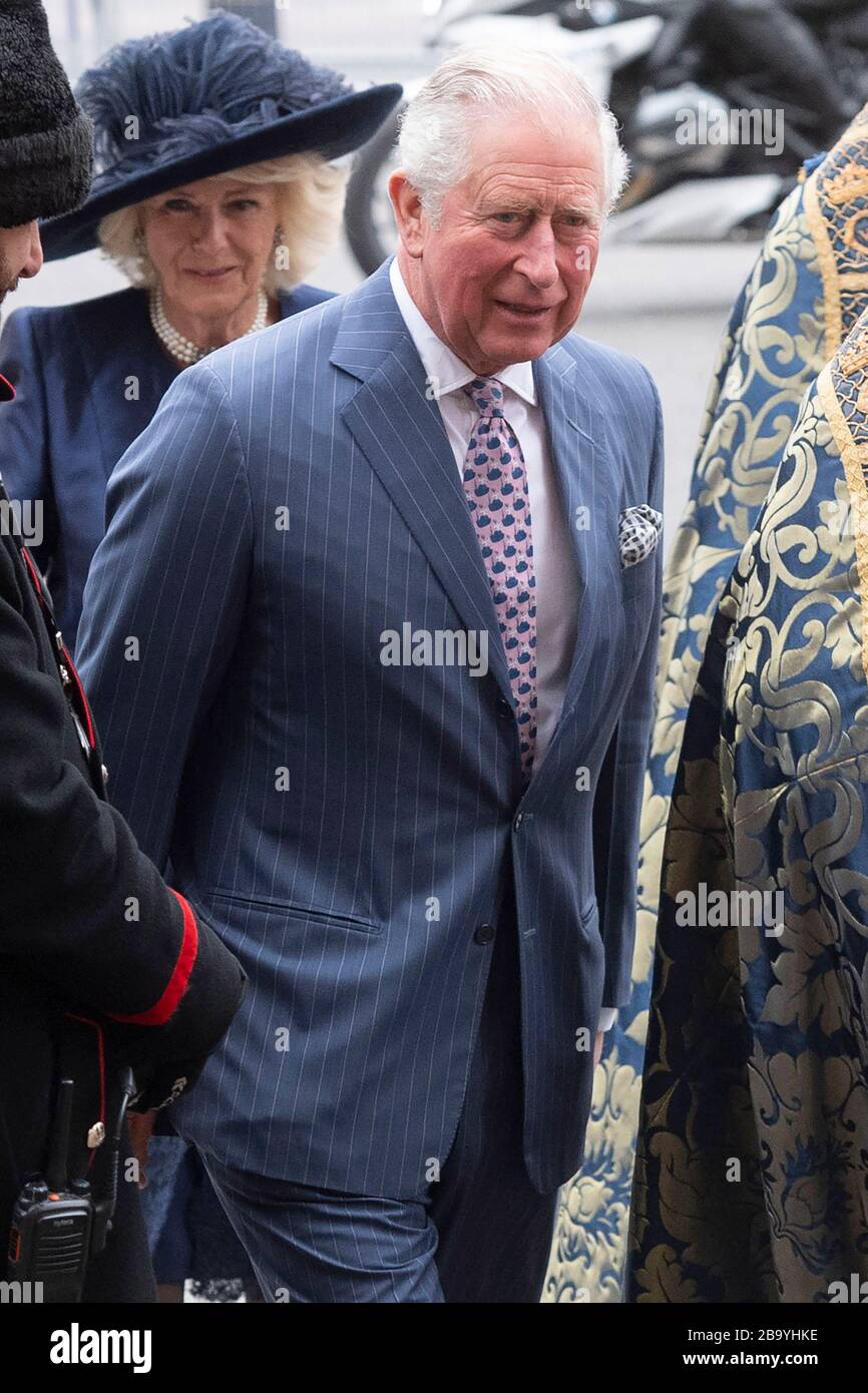 9 mars 2020. Londres, Royaume-Uni. HRH le Prince de Galles assiste au Service du Commonwealth annuel à l'abbaye de Westminster. Il a été annoncé que l'HRH a testé positif avec la maladie de Coronavirus. Crédit photo: Ray Tang/Ray Tang Media Ltd Banque D'Images