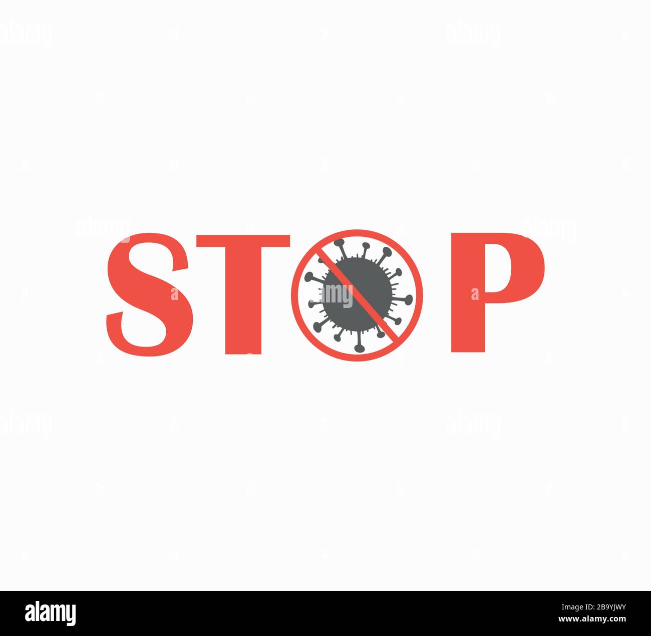 Pandémie mondiale de coronavirus - Stop Covid-19 Illustration de Vecteur