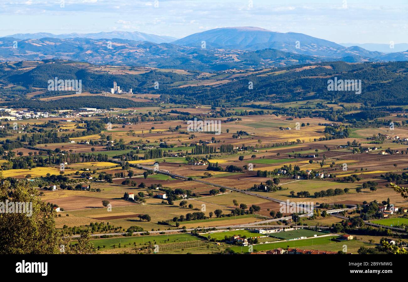 Paysage, Gubbio, Ombrie, Italie, Europe Banque D'Images