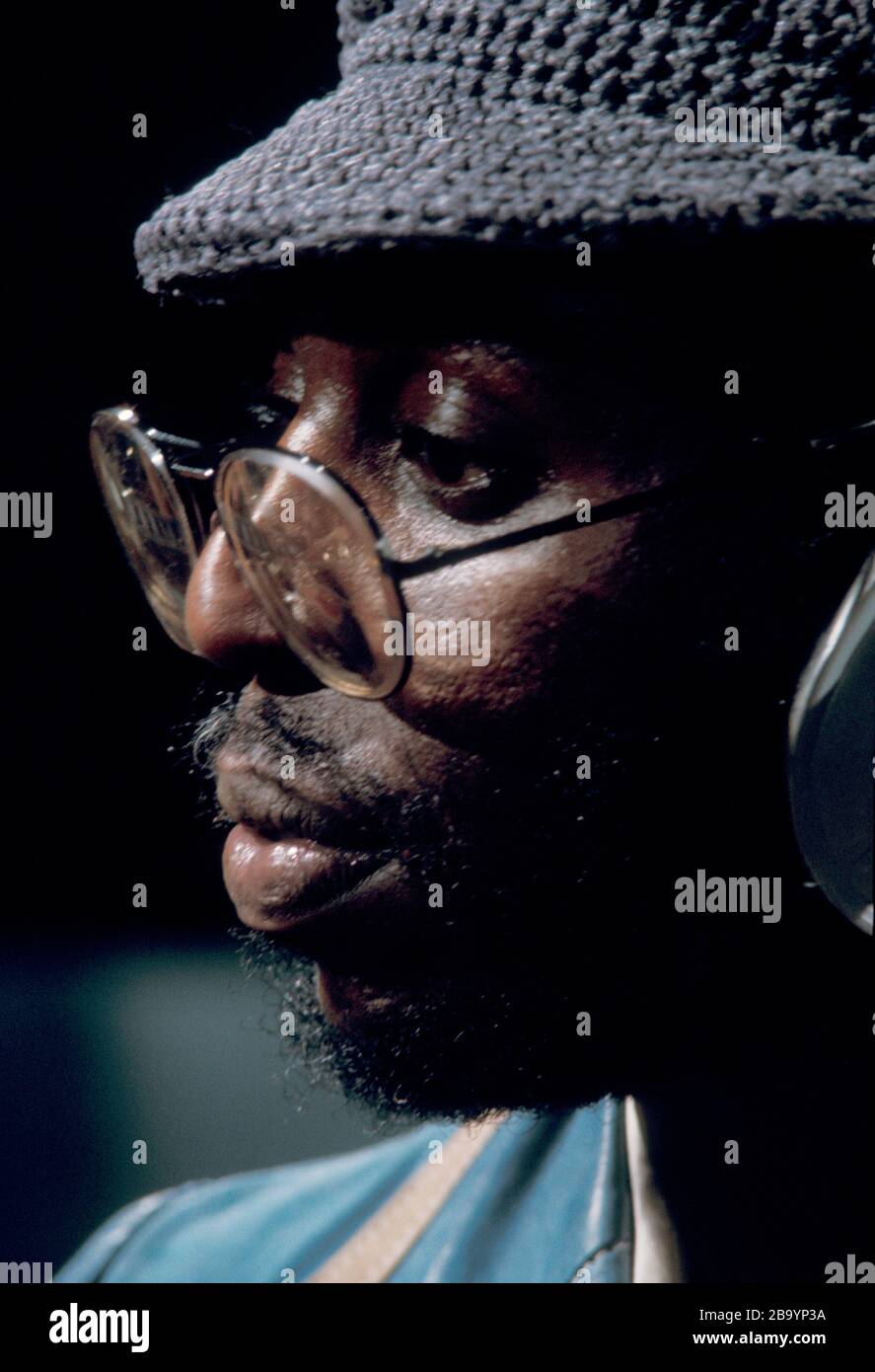 Curtis Mayfield artiste d'enregistrement et chanteur d'âme à New York, 1973 Banque D'Images
