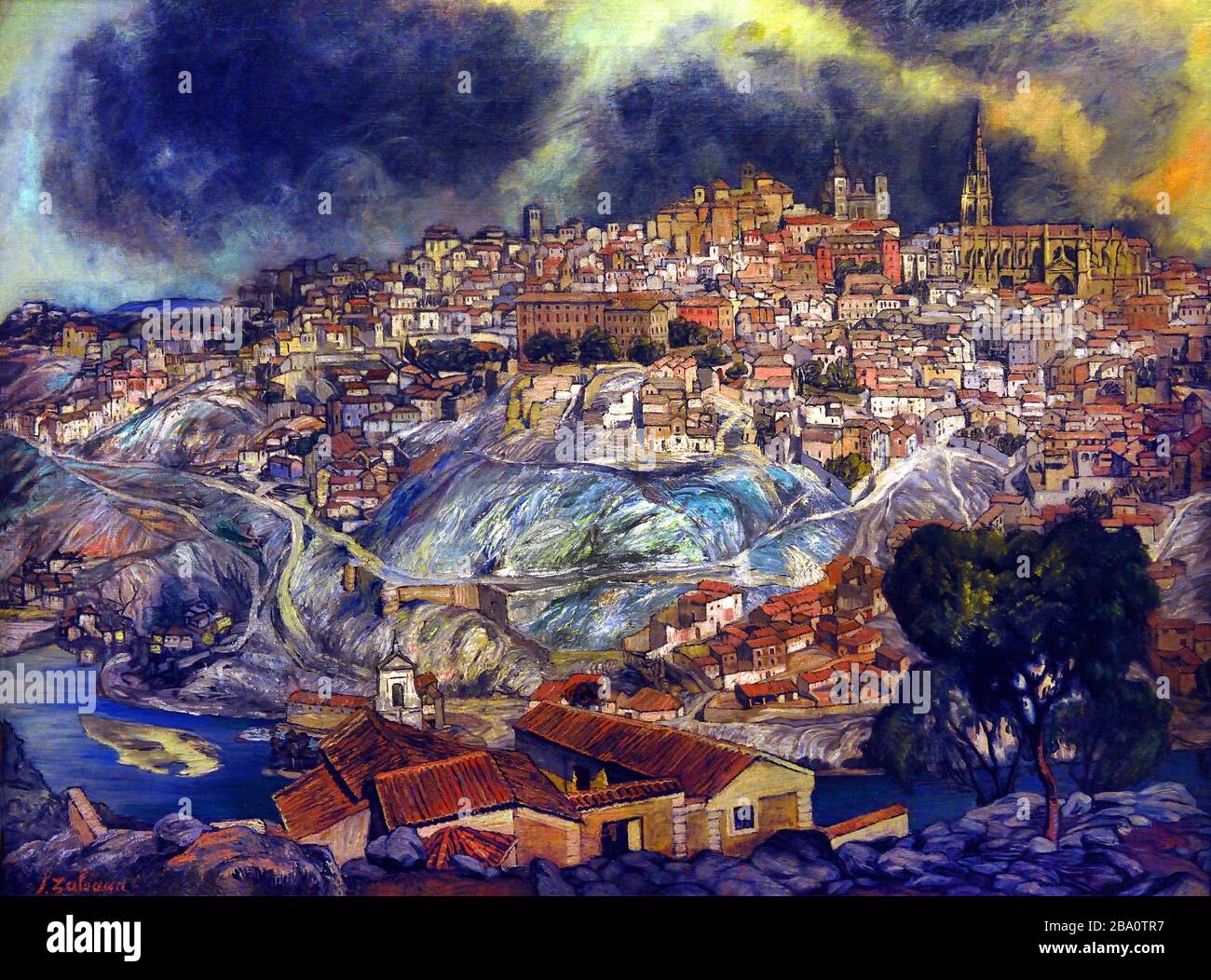 Vue de Tolède par Ignacio Zuloaga Zabaleta 1870-1945 Espagne Espagnol Banque D'Images