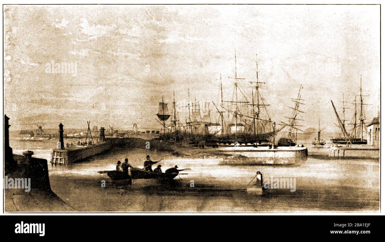 WEST HARTLEPOOL NOUVEAU QUAI OUVERT 1847 Banque D'Images