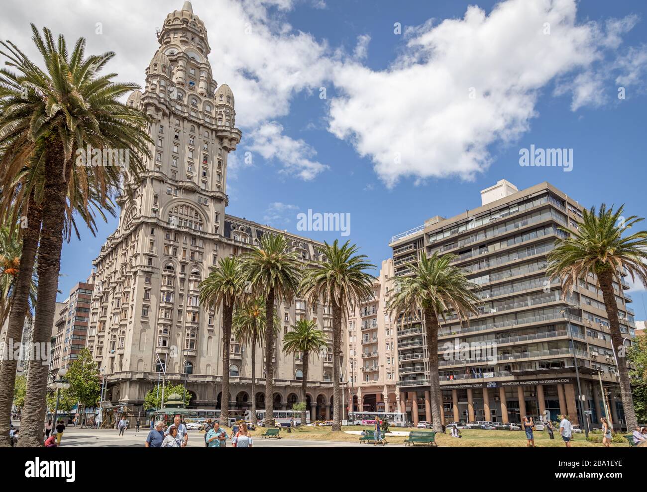 Place de l'indépendance Montevideo Banque D'Images