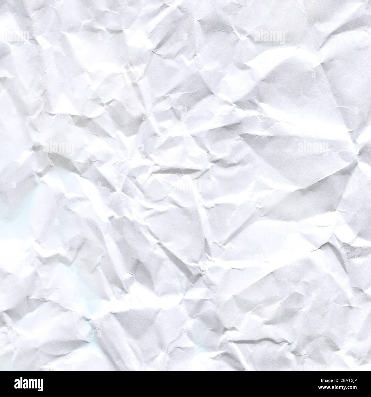 Fond de papier froissé. Gros plan texture de papier blanc froissé Banque D'Images