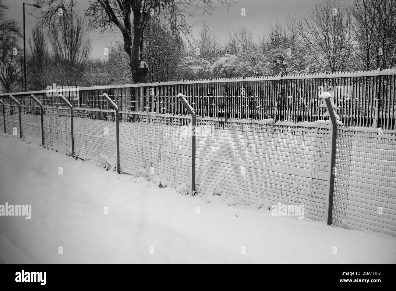 Clôture à neige Banque D'Images