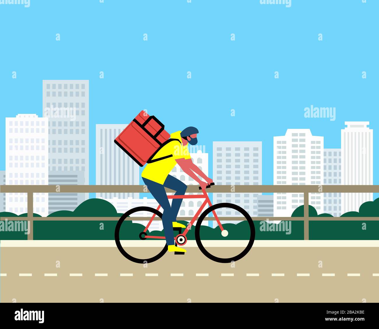 Service de livraison sans contact pendant la quarantaine Illustration de Vecteur