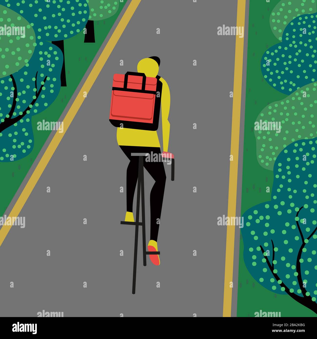 Service de livraison sans contact pendant la quarantaine Illustration de Vecteur