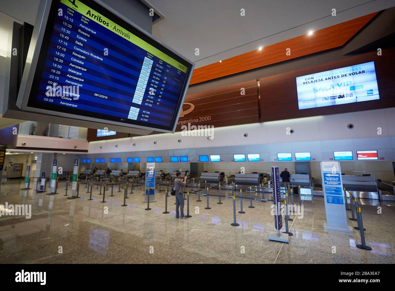 MENDOZA, ARGENTINE, 10 juin 2015. Aéroport international Gobernador Francisco Gabrielli, réouverture des nouvelles installations de l'aéroport, El Plumerillo, la Banque D'Images