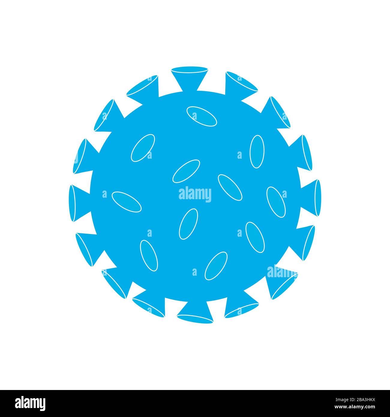 Symbole coronavirus. COVID-19. Icône de cellule de virus bactérienne Illustration de Vecteur