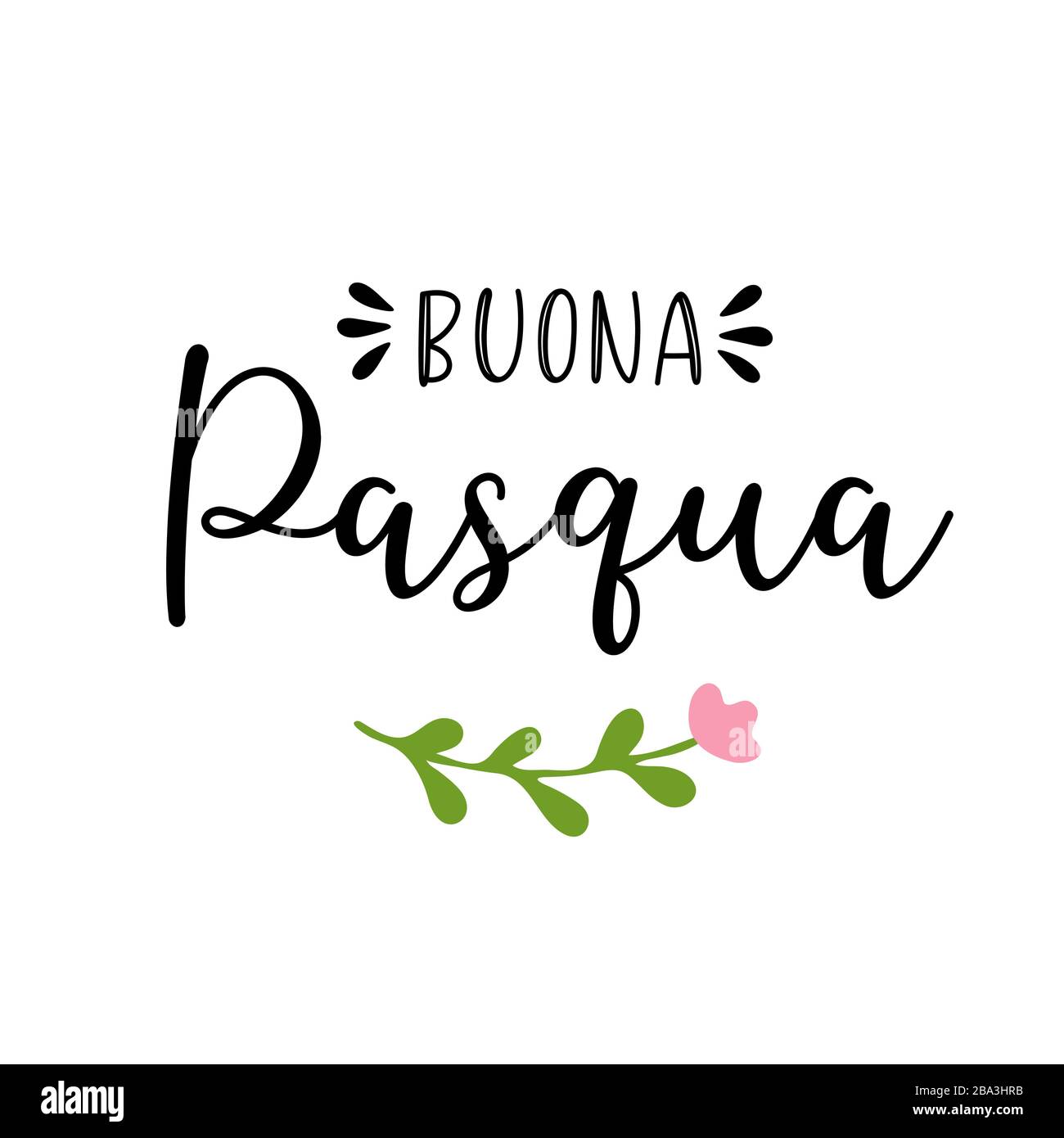 Vecteur Tire A La Main Buona Pasqua Citation En Italien Traduit Joyeuses Paques Lettrage Pour Annonce Affiche Imprime Decoration De Cadeau Image Vectorielle Stock Alamy