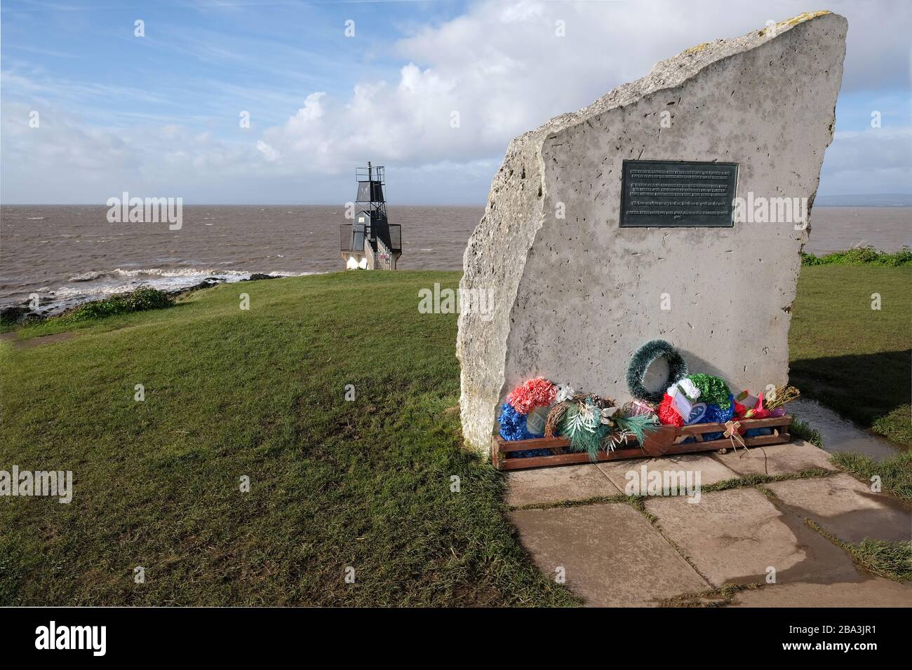 Février 2020 - Memorial to seamen at Battery point à Portishead Banque D'Images