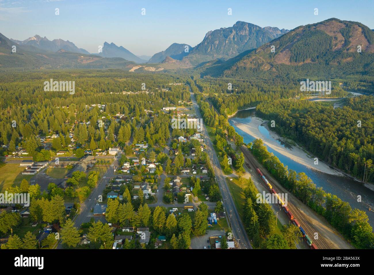 Scène aléatoire du Pacifique Nord-Ouest de Seattle Banque D'Images