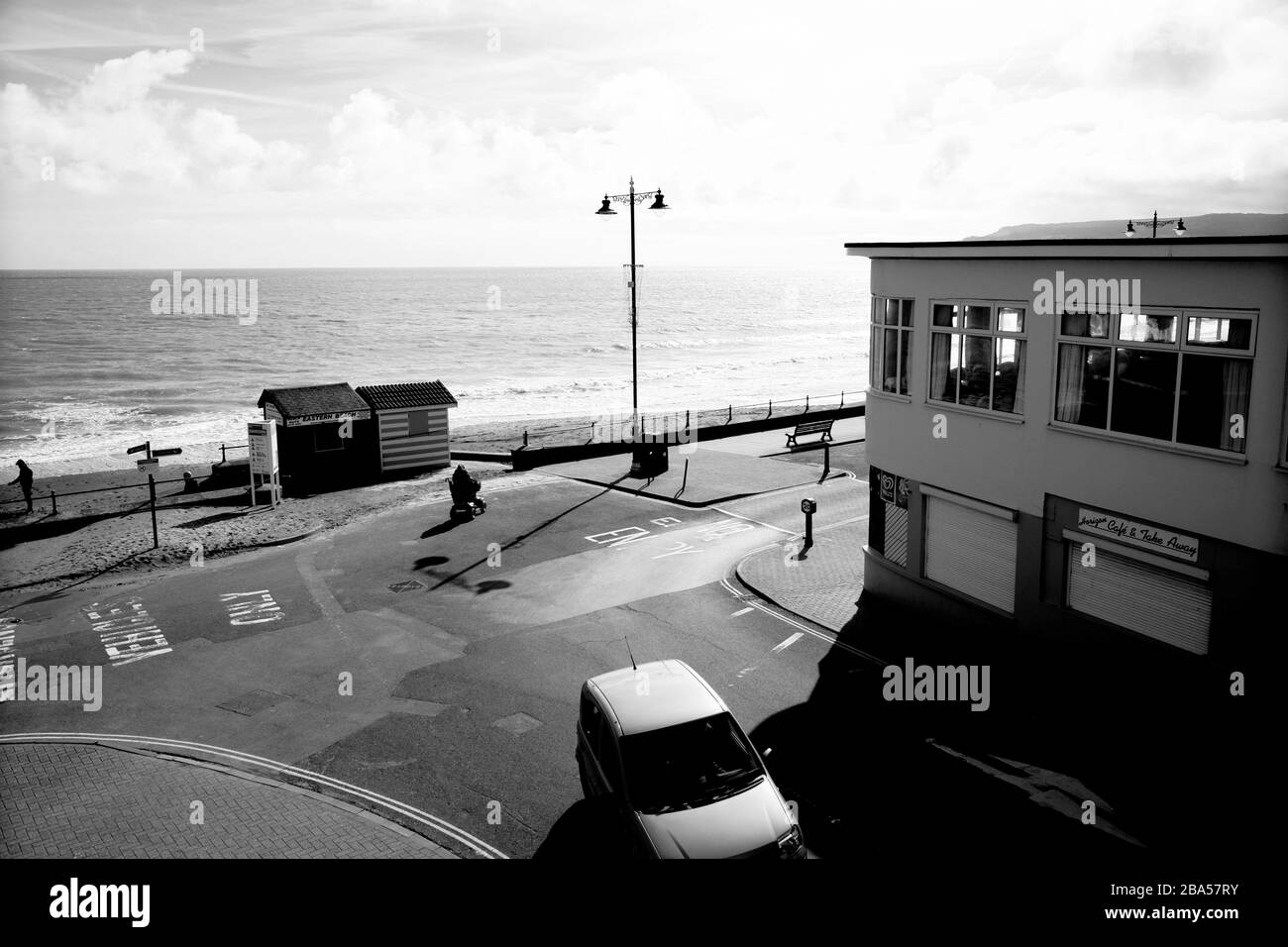 Vue sur le front de mer de Sandown sur l'île de Wight Banque D'Images