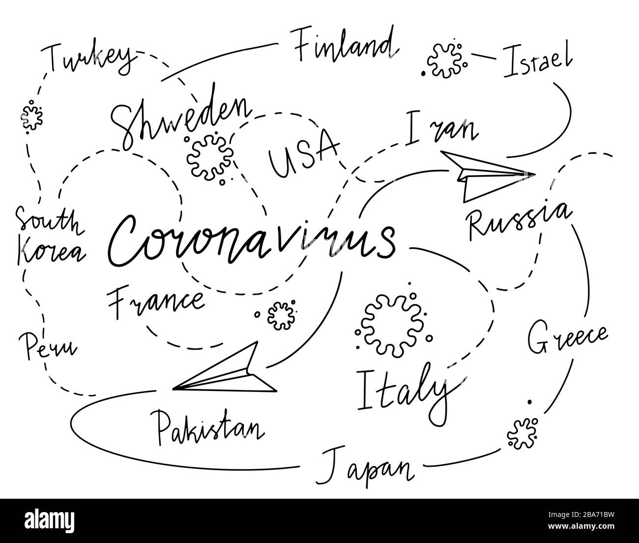 Illustration vectorielle Covid-19. Concept graphique de la pandémie de coronavirus. Texte de lettrage vectoriel Covid-19. 2019-nCoV. Illustration de Vecteur