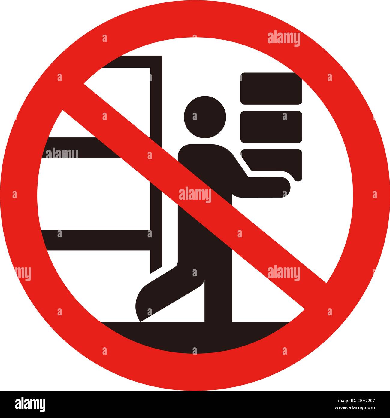 Illustration de l'icône de vecteur d'interdiction / pas d'achat de panique , pas d'achat vers le haut Illustration de Vecteur