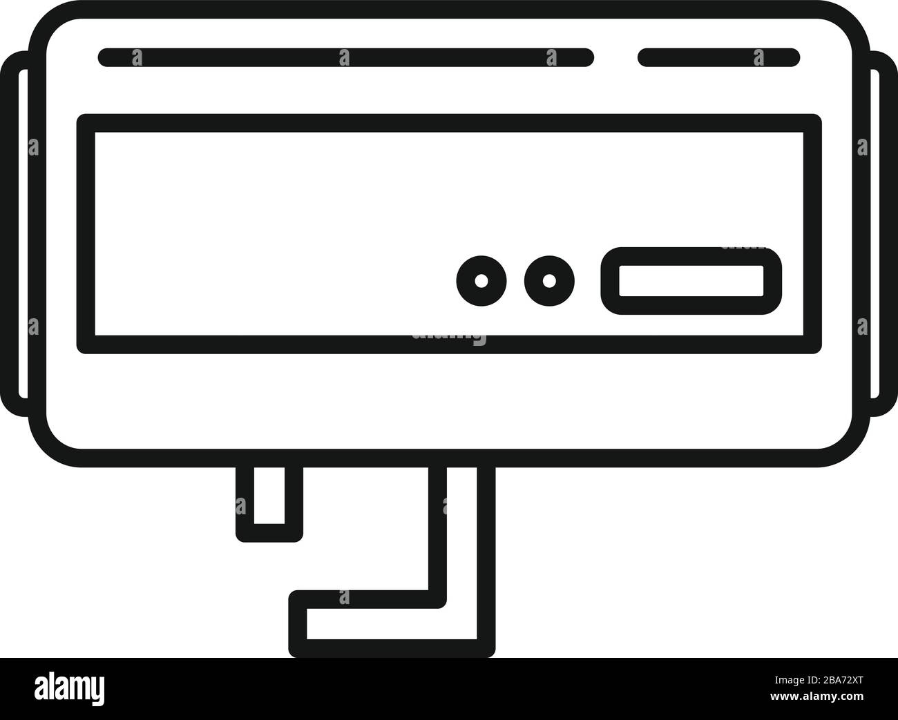 Icône de chaudière à gaz. Icône vectorielle de chaudière à gaz de contour pour la conception Web isolée sur fond blanc Illustration de Vecteur