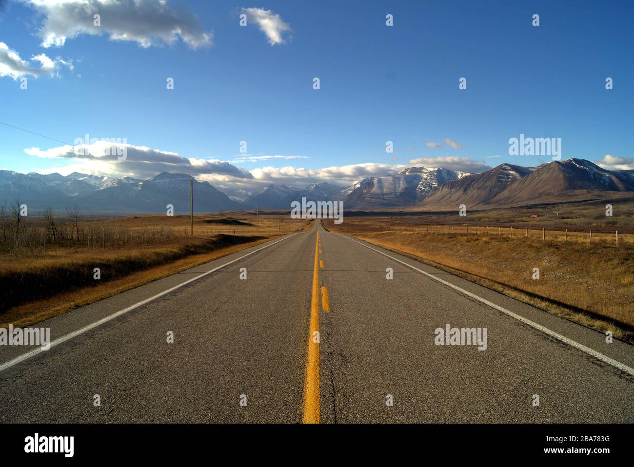 Paysage de la route des Prairies Banque D'Images