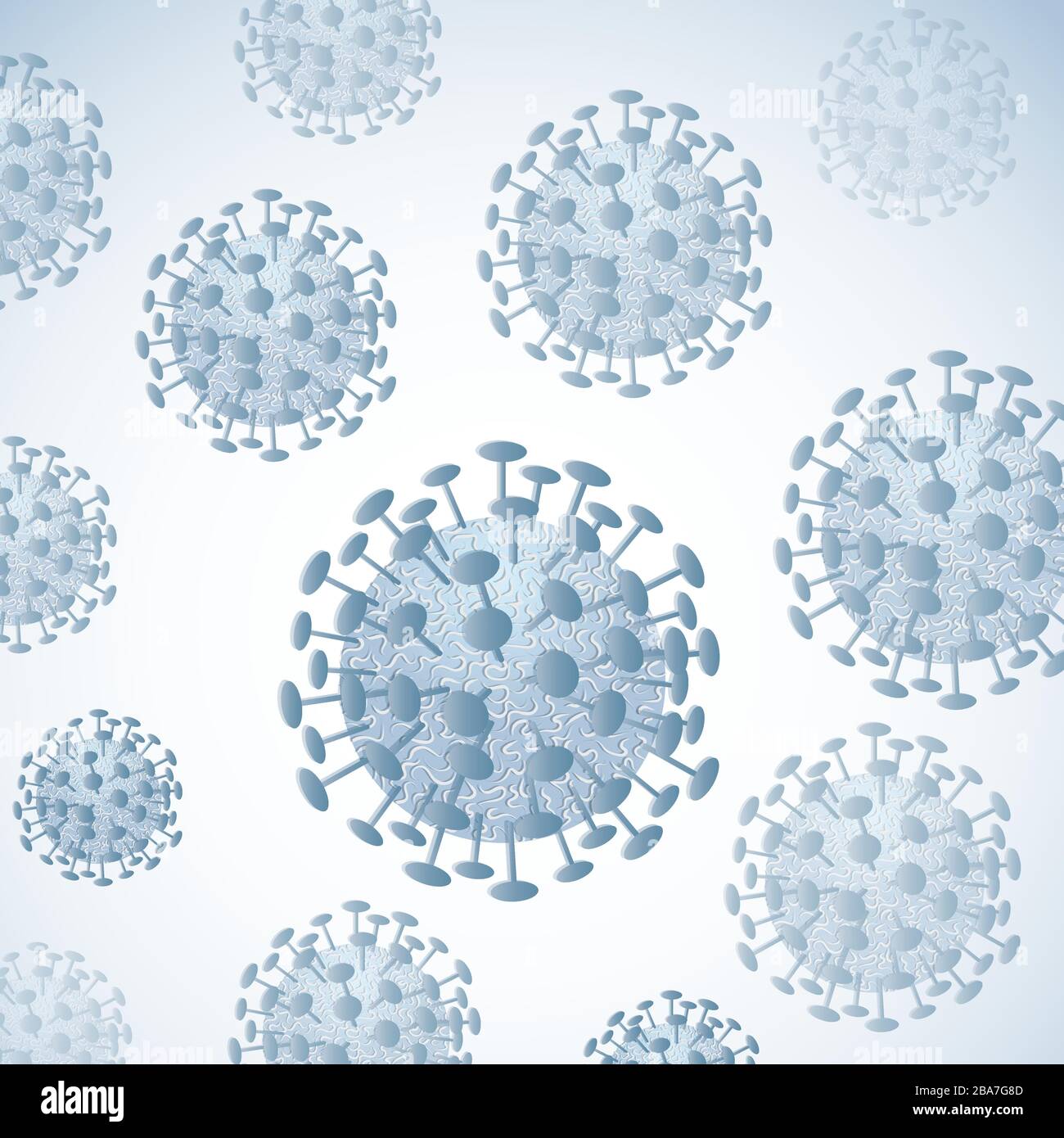 Cellules du coronavirus contexte. Covid-19. Vecteur Illustration de Vecteur