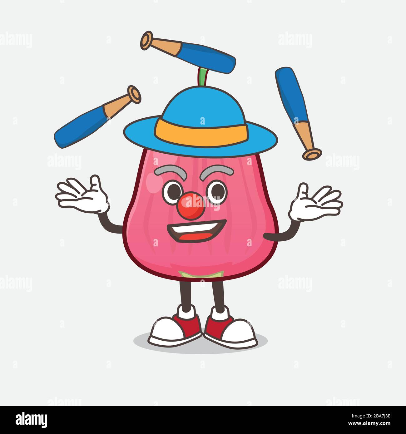 Illustration vectorielle rose Java Apple Mascot Illustration de Vecteur