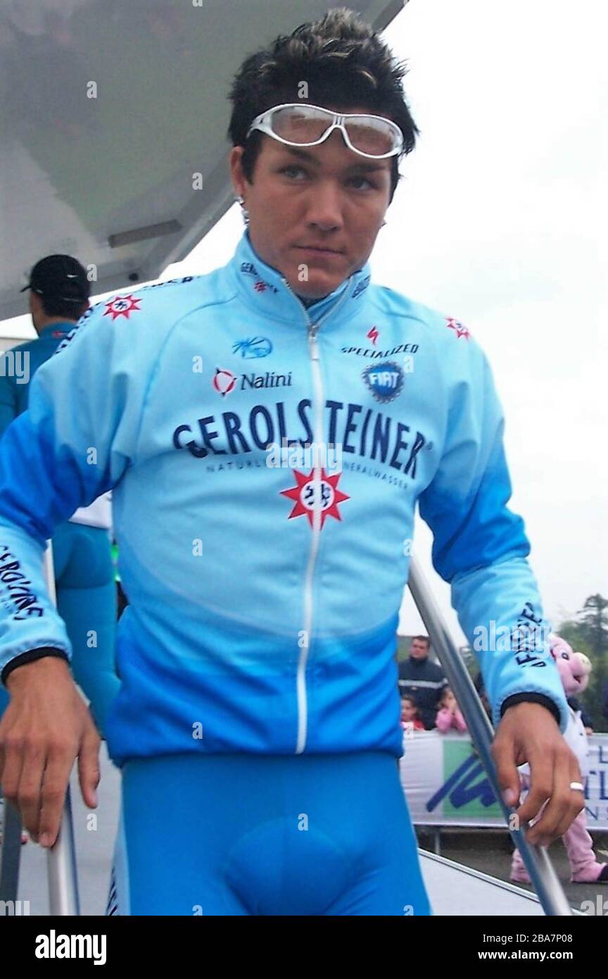 Heinrich Haussler de Gerolsteiner pendant le circuit de la Sarthe 2005, course cycliste, le 06 AVRIL 2005 à Angers, France - photo Laurent Lairys / DPPI Banque D'Images