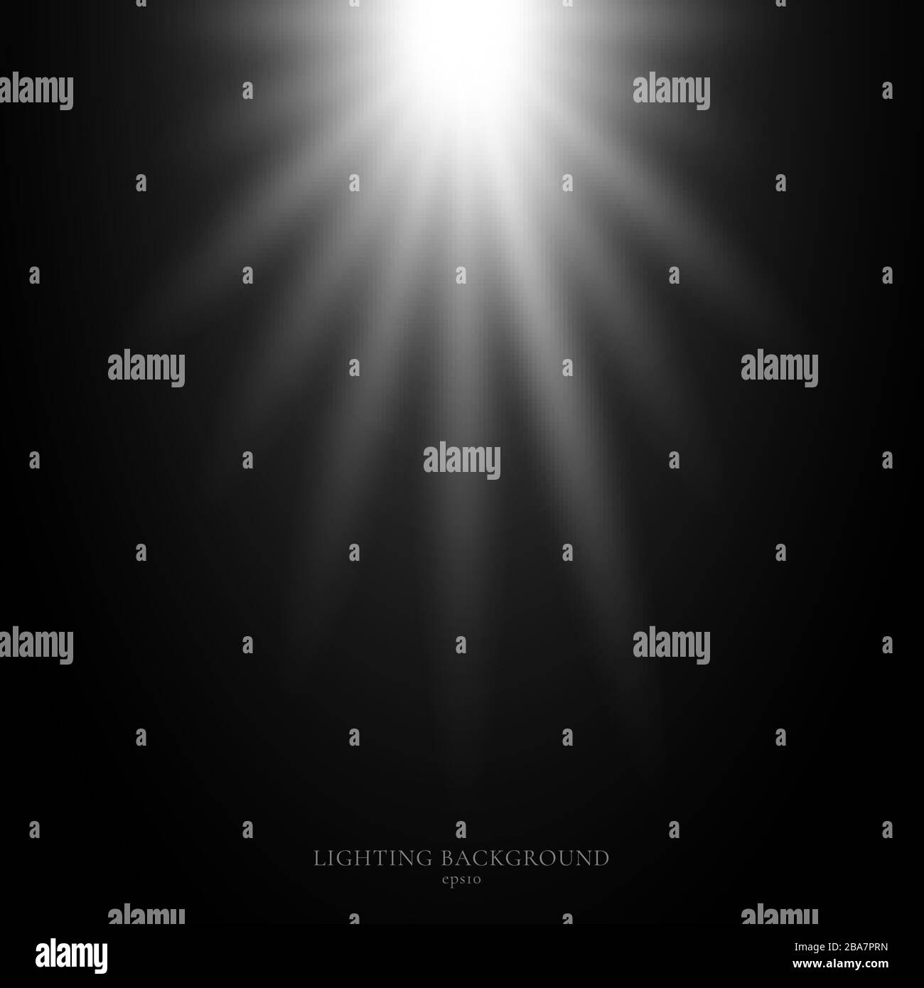 Lumière abstraite éclat rayon lumineux sur fond noir. Illustration vectorielle Illustration de Vecteur