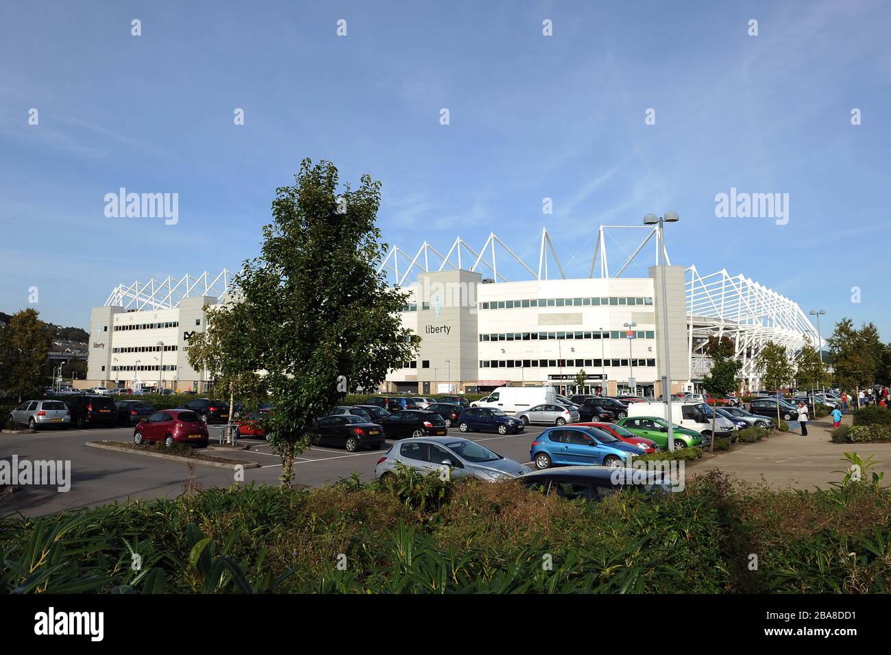 Vue générale sur le Liberty Stadium, stade de Swansea City Banque D'Images