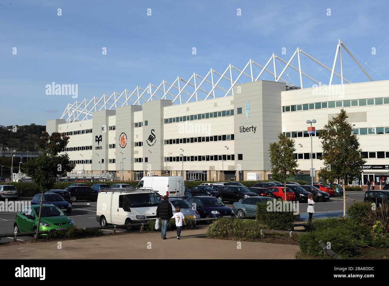 Vue générale sur le Liberty Stadium, stade de Swansea City Banque D'Images